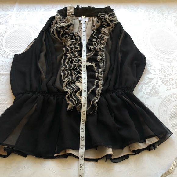 Neiman Marcus For Target Robert Rodriguez Ruffled Sleeveless Top Women’s Size L - Picture 6 of 16